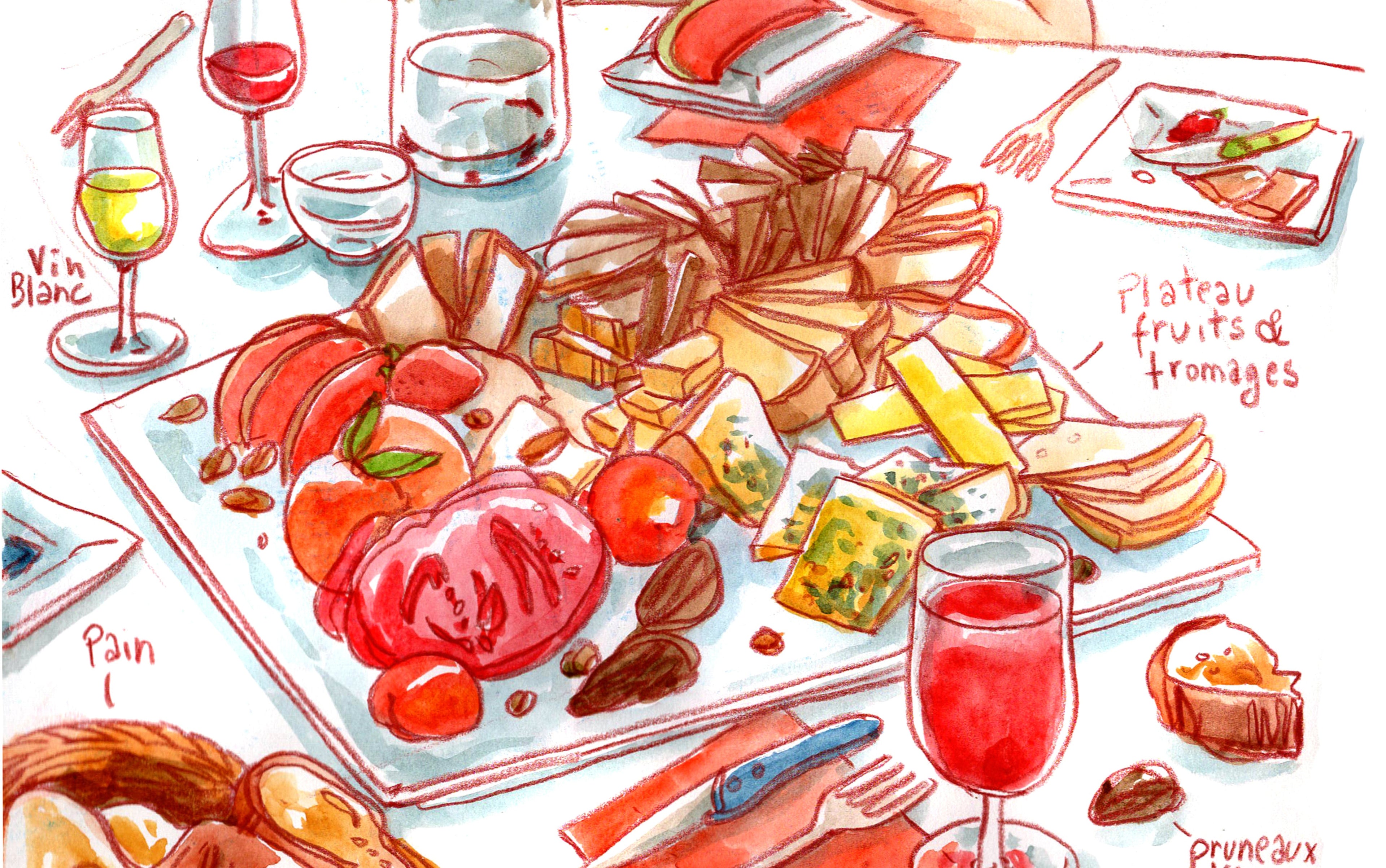 Nouveautés poster: marché de St-Joseph de Clermont-Ferrand & Fromages d'Auvergne