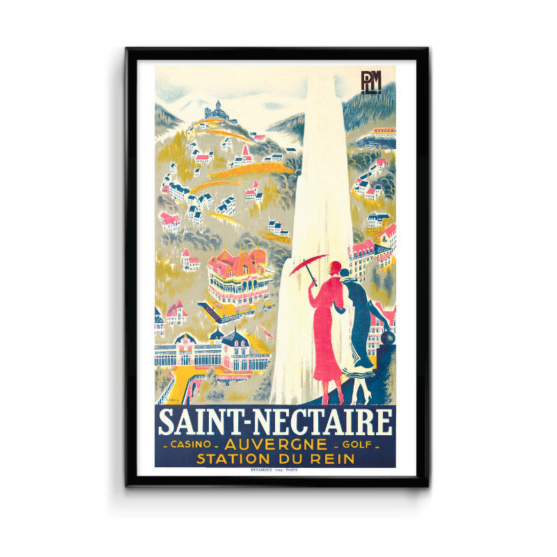 affiche thermes de st-nectaire en auvergne