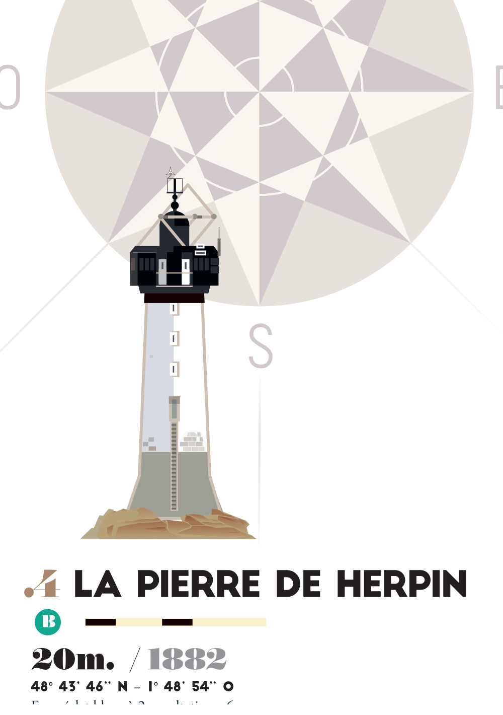 illustration du phare de la pierre de herpin