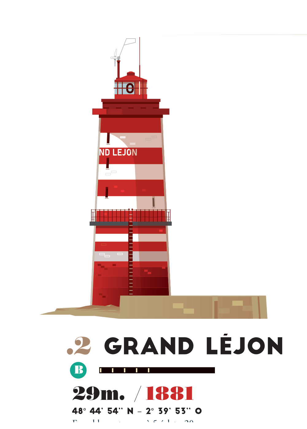 illustration du phare de grand léjon