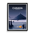 affiche illustrée "Canada de nuit: British Columbia"