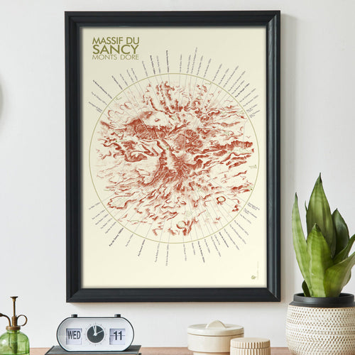 Carte du Massif du Sancy et des Monts Dore, Auvergne