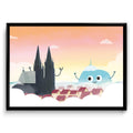affiche Cathédrale de Clermont-Ferrand et Puy de Dôme