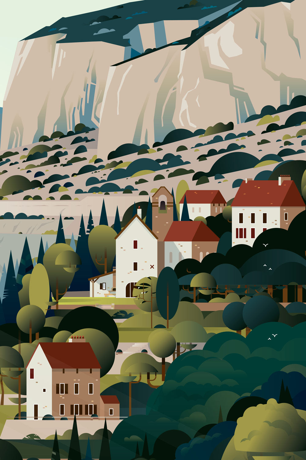 Affiche illustrée Cévennes