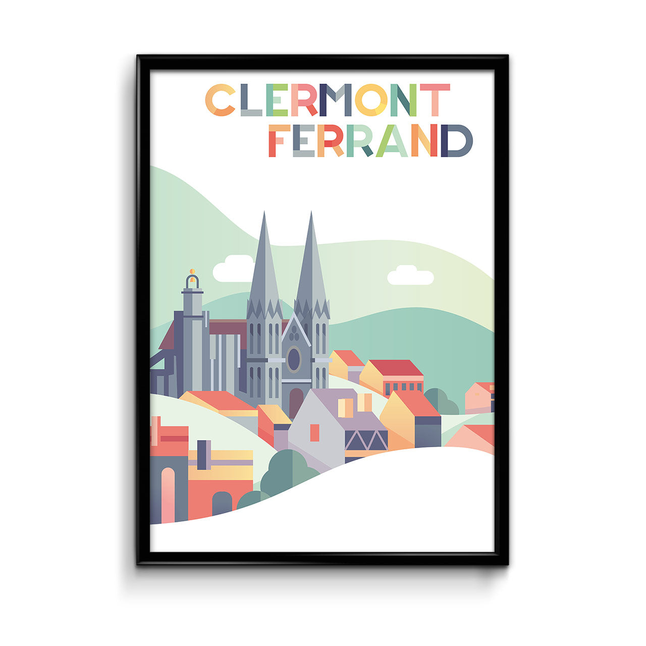 Affiche Cathédrale Clermont-Ferrand Pop 