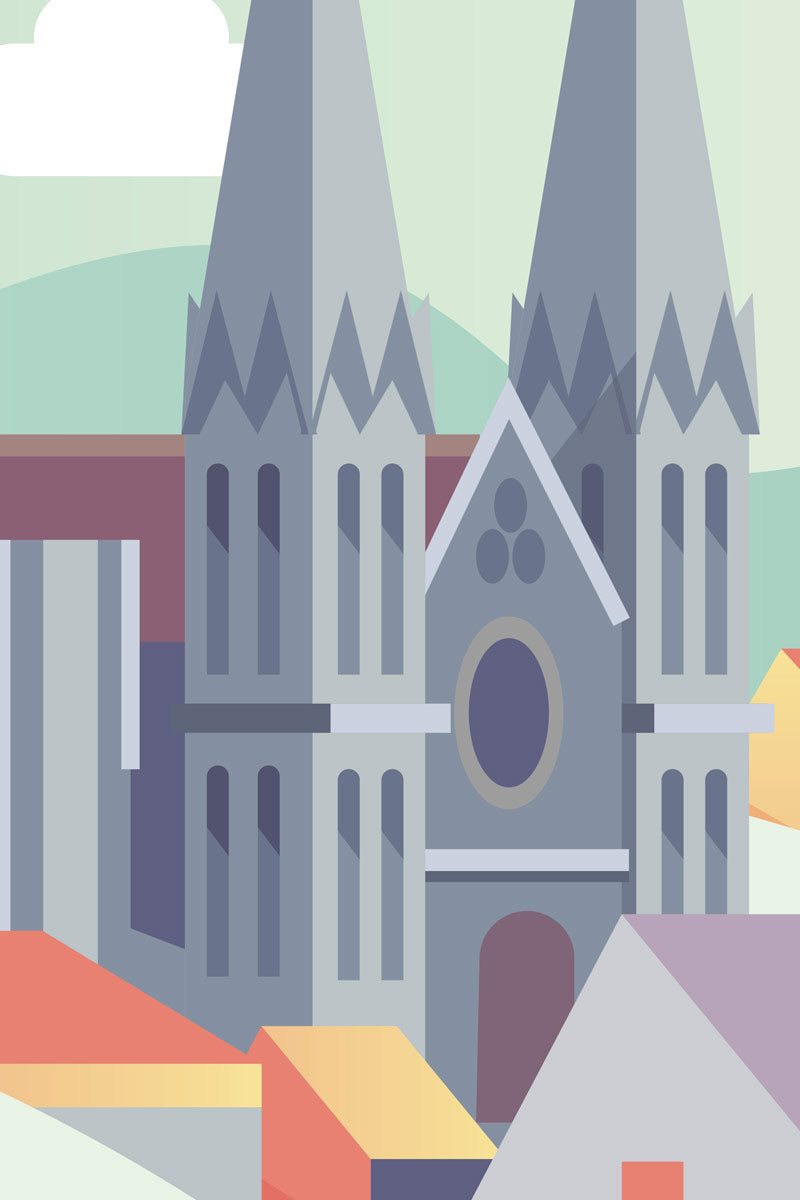 Affiche Cathédrale Clermont-Ferrand Pop 