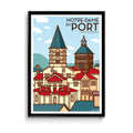 Affiche Notre-Dame du Port Clermont-Ferrand encadrée