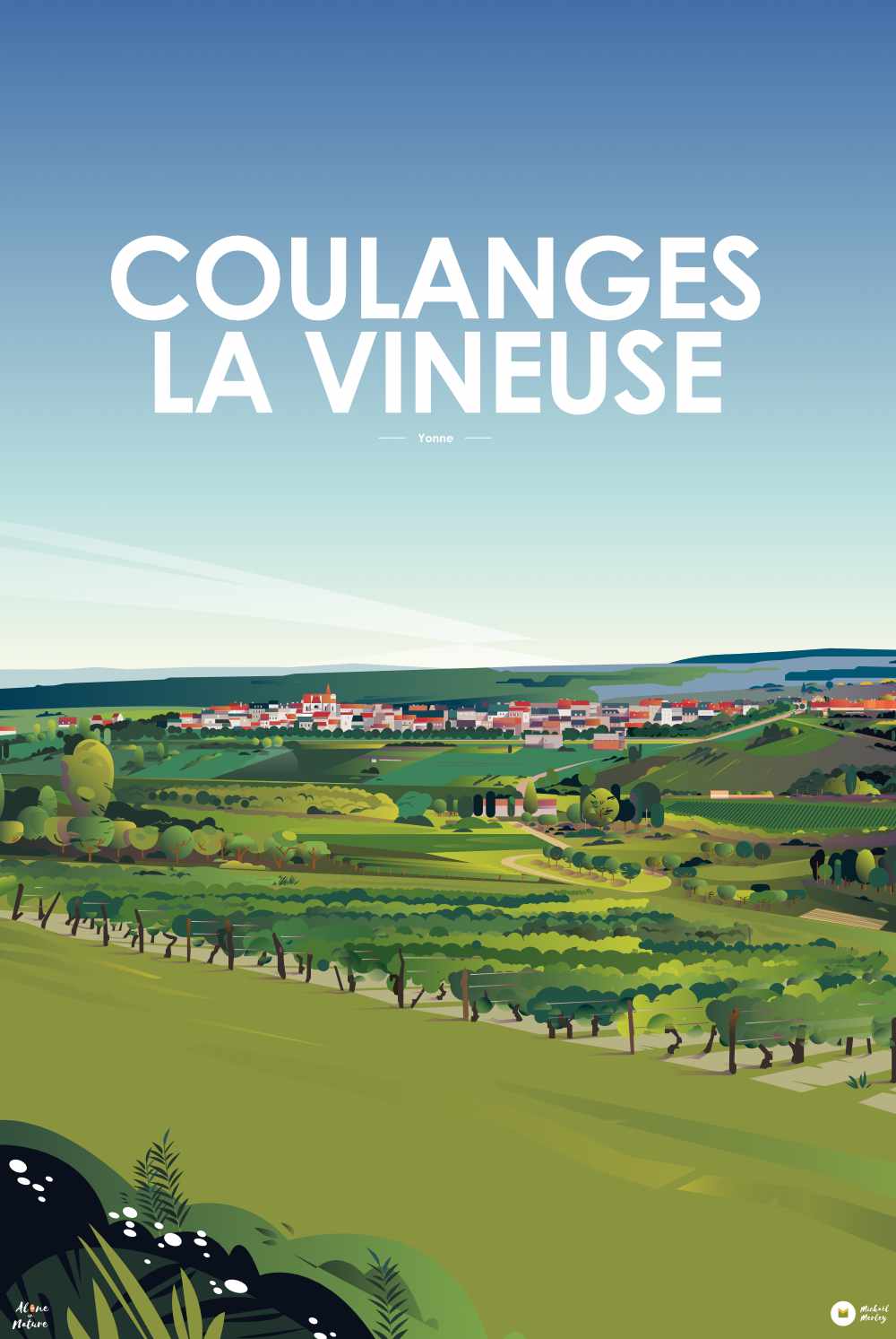 Affiche Coulanges-la-Vineuse Bourgogne