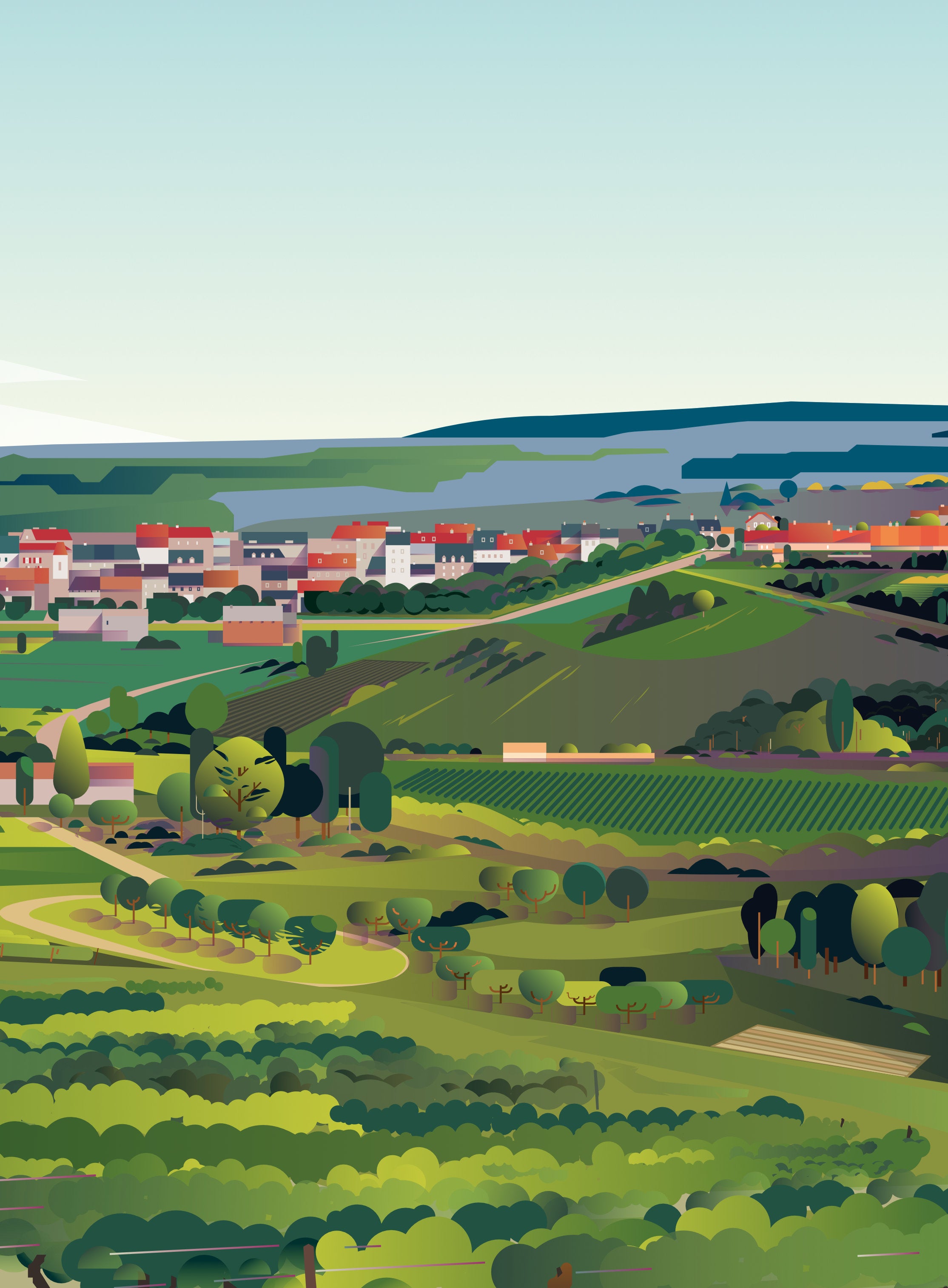 Affiche Coulanges-la-Vineuse Bourgogne