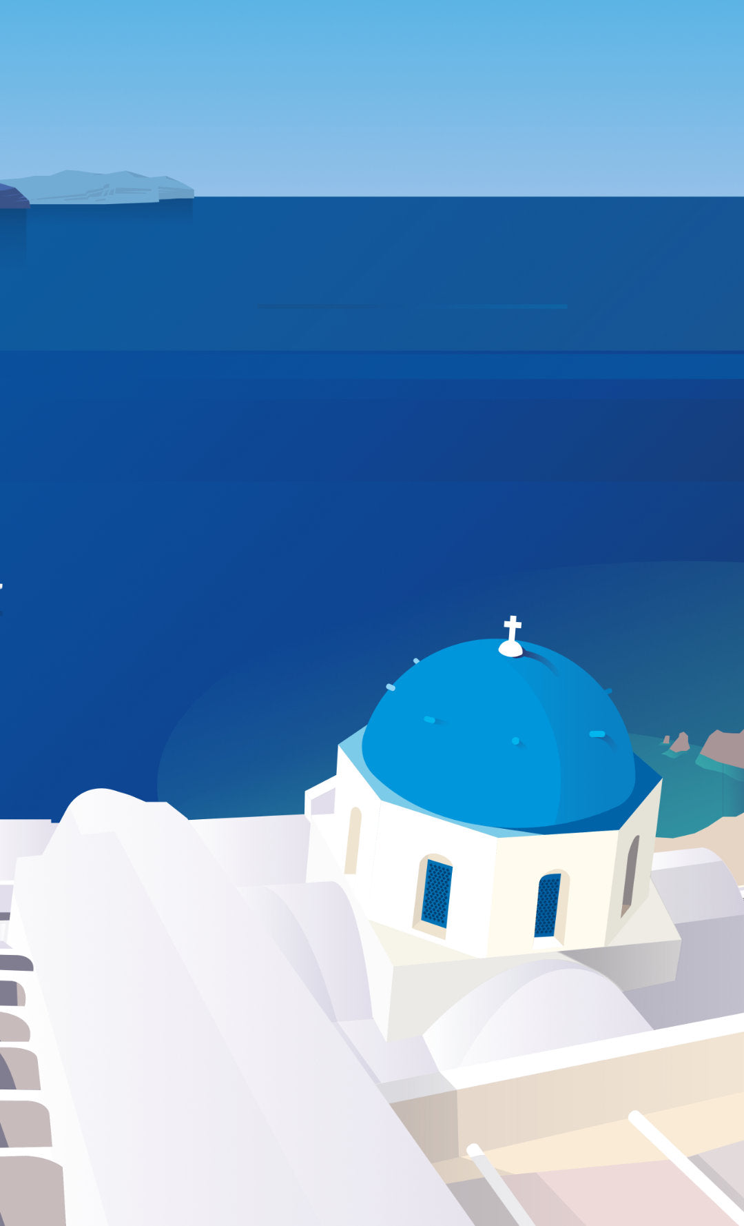 détail de l'affiche des cyclades (grèce)