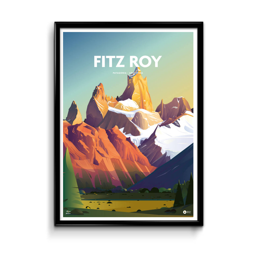 affiche fitz roy en patagonie, Argentine