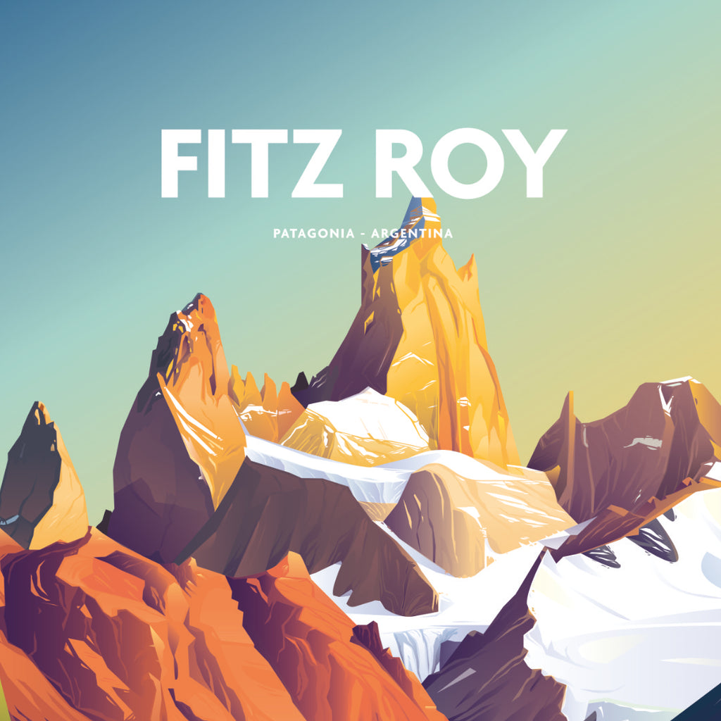 affiche fitz roy en patagonie, Argentine (détail)