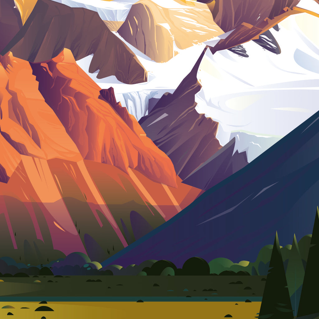 affiche fitz roy en patagonie, Argentine (détail)