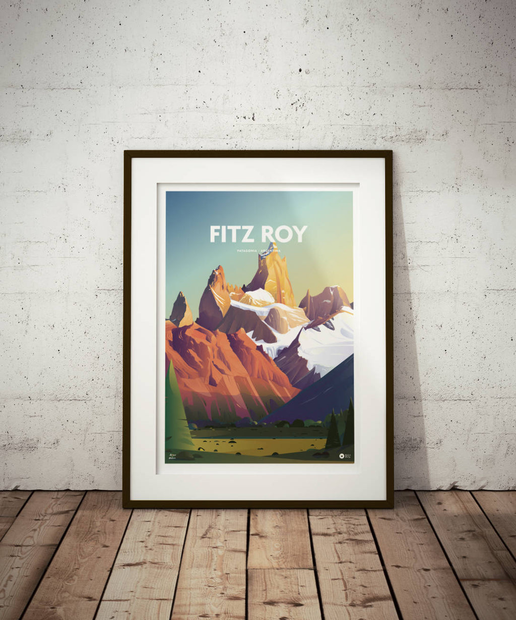 affiche fitz roy en patagonie, Argentine