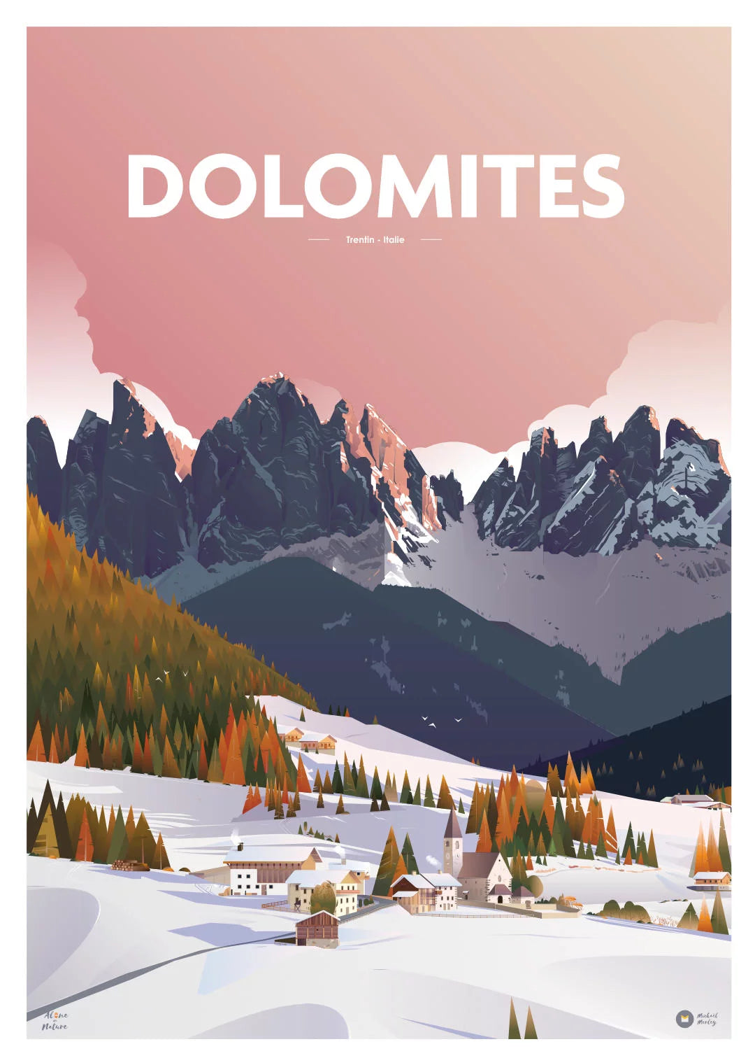 Affiche Les Dolomites