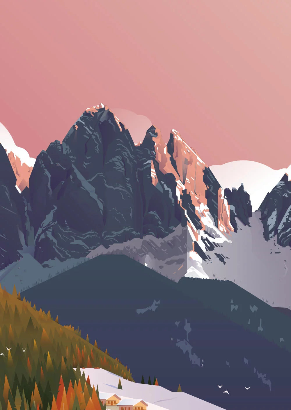 Affiche Les Dolomites