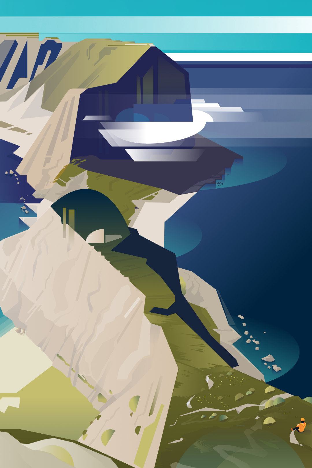 détail de l'affiche illustrée "Lofoten"
