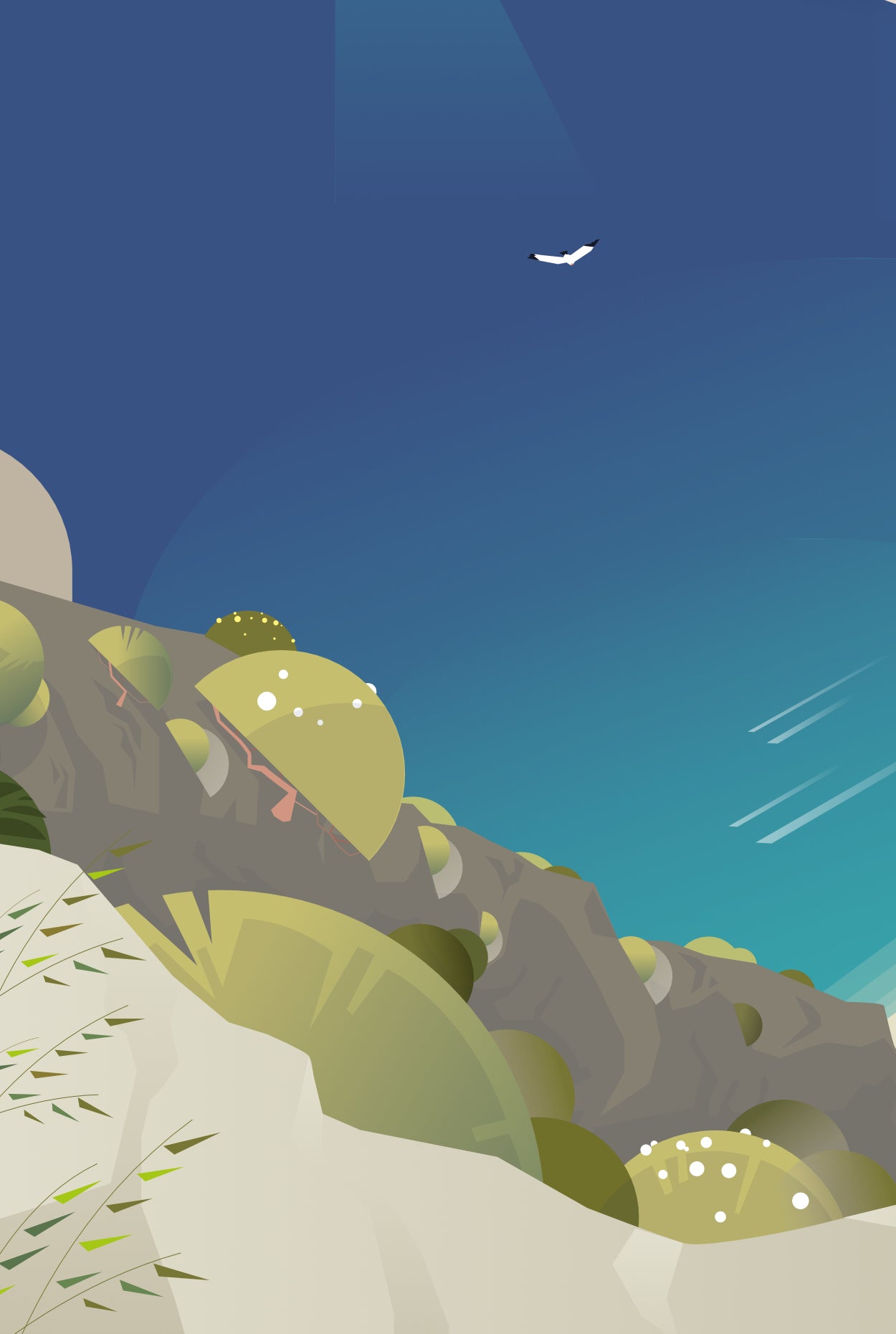 détail de affiche illustrée "Lofoten"