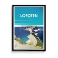 affiche illustrée "Lofoten" par Mickaël Merley
