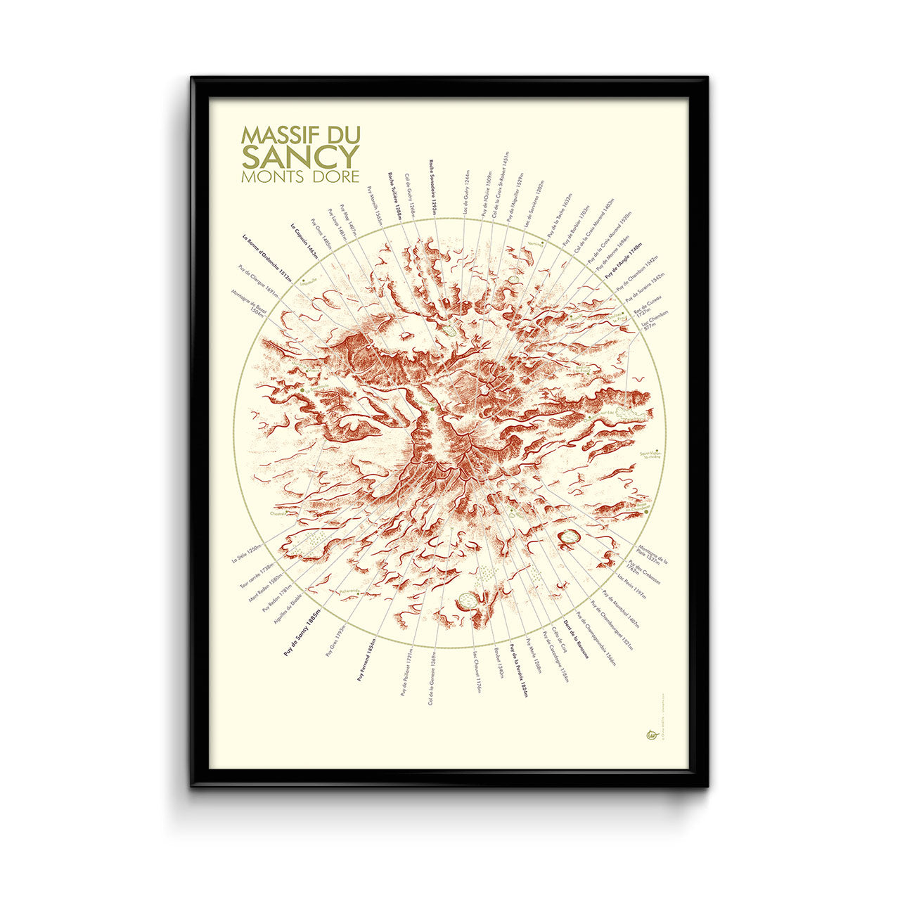 "Carte du Massif du Sancy et des Monts Dore" par Olivier Martin