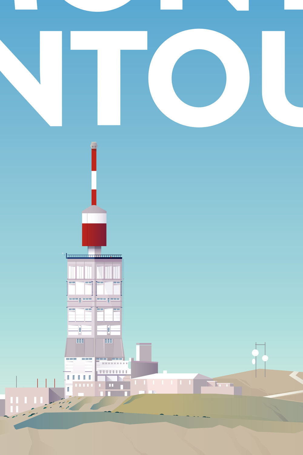 Affiche illustrée Mont Ventoux Vaucluse
