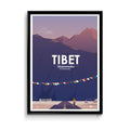 affiche illustrée "Tibet Dharamsala, The tibetan way"