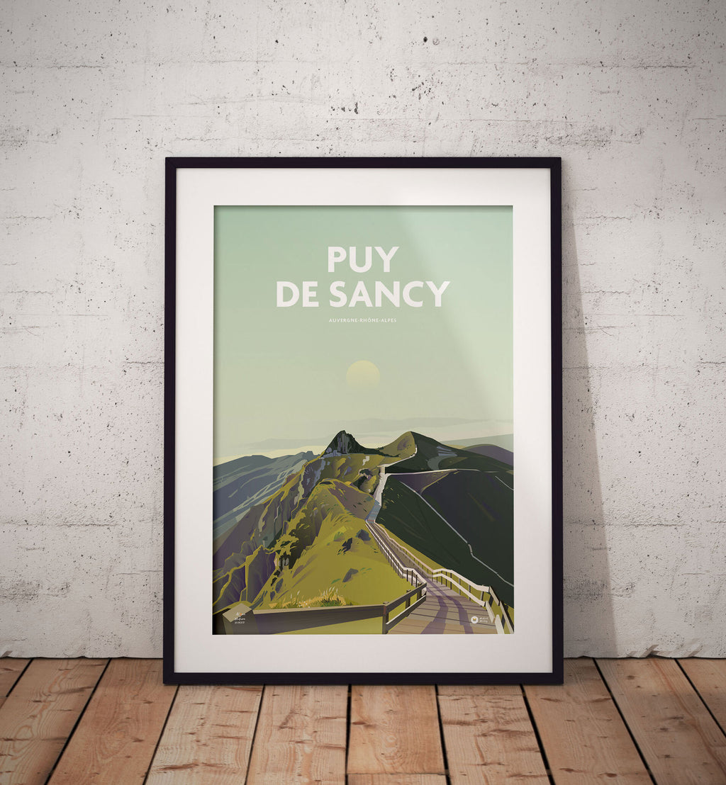 affiche puy du sancy encadrée