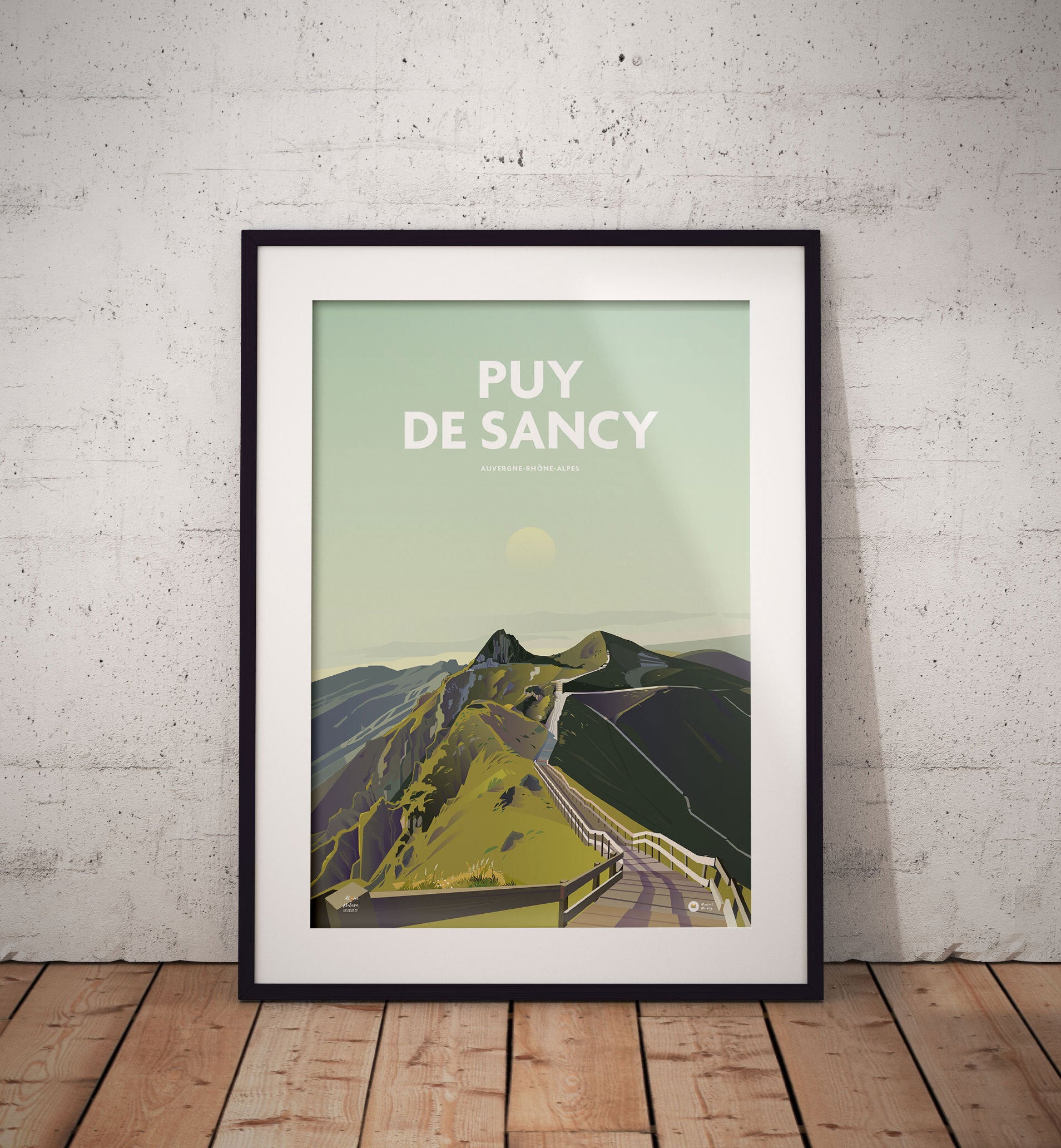 affiche puy du sancy encadrée