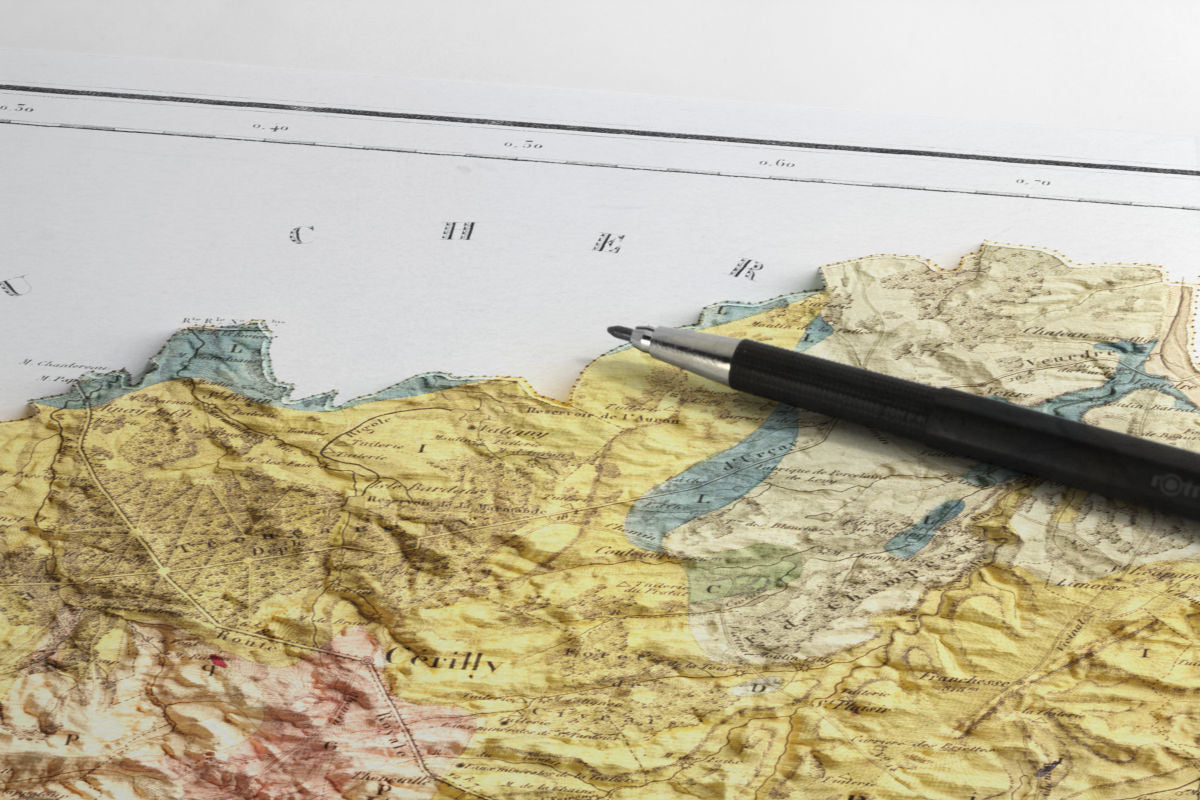 Carte géologique de l'Allier 1844