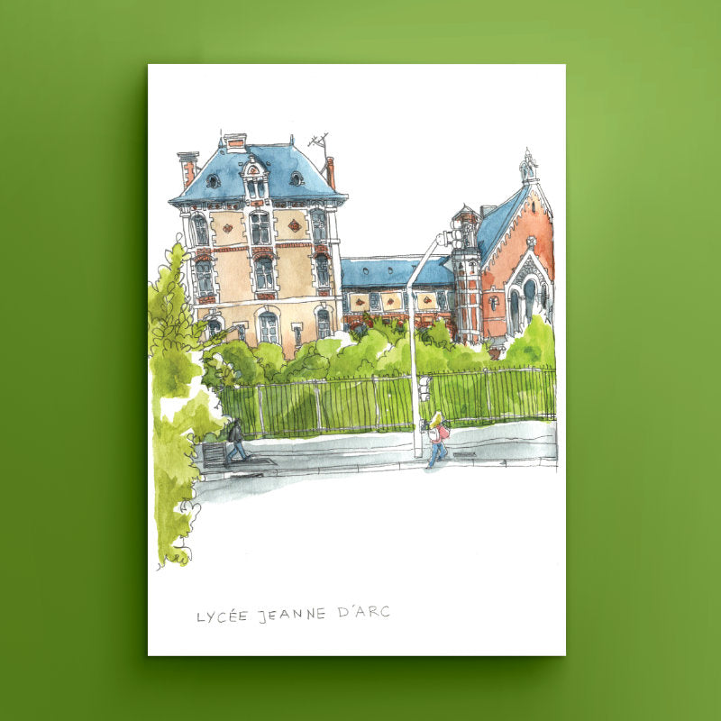 carte postale Lycée jeanne d'arc à clermont-ferrand