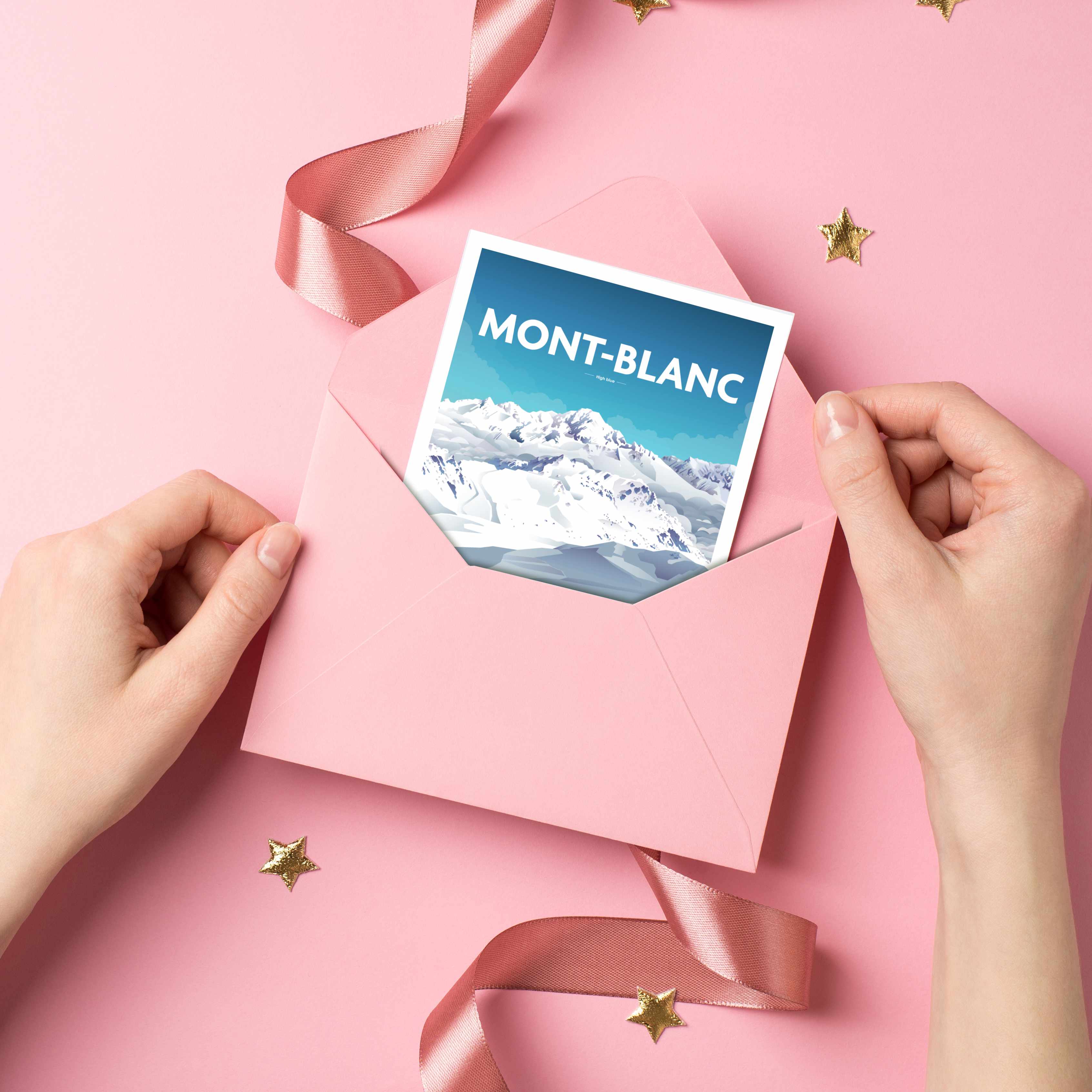Carte Mont Blanc bleu