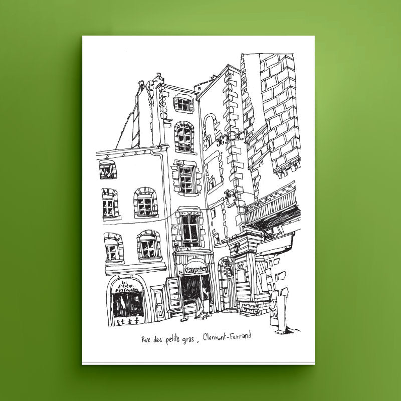 Carte postale Rue des Gras Clermont-Ferrand