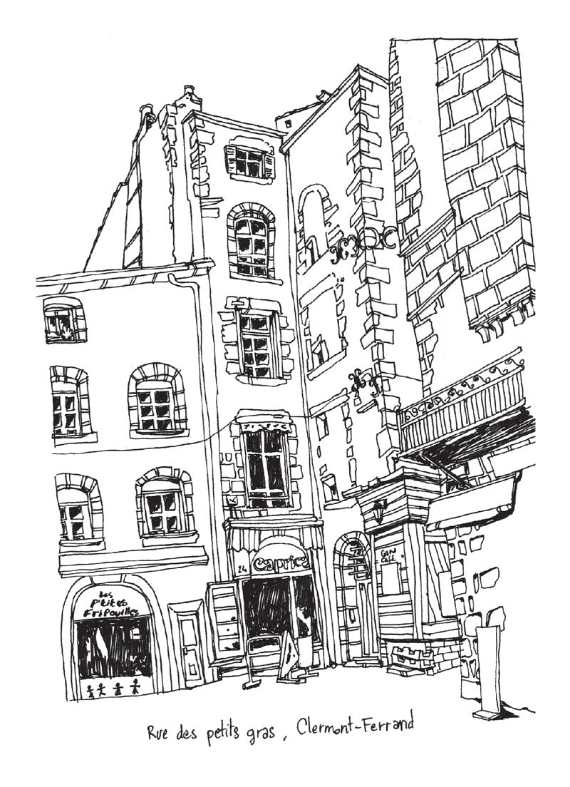 Carte postale Rue des Gras Clermont-Ferrand
