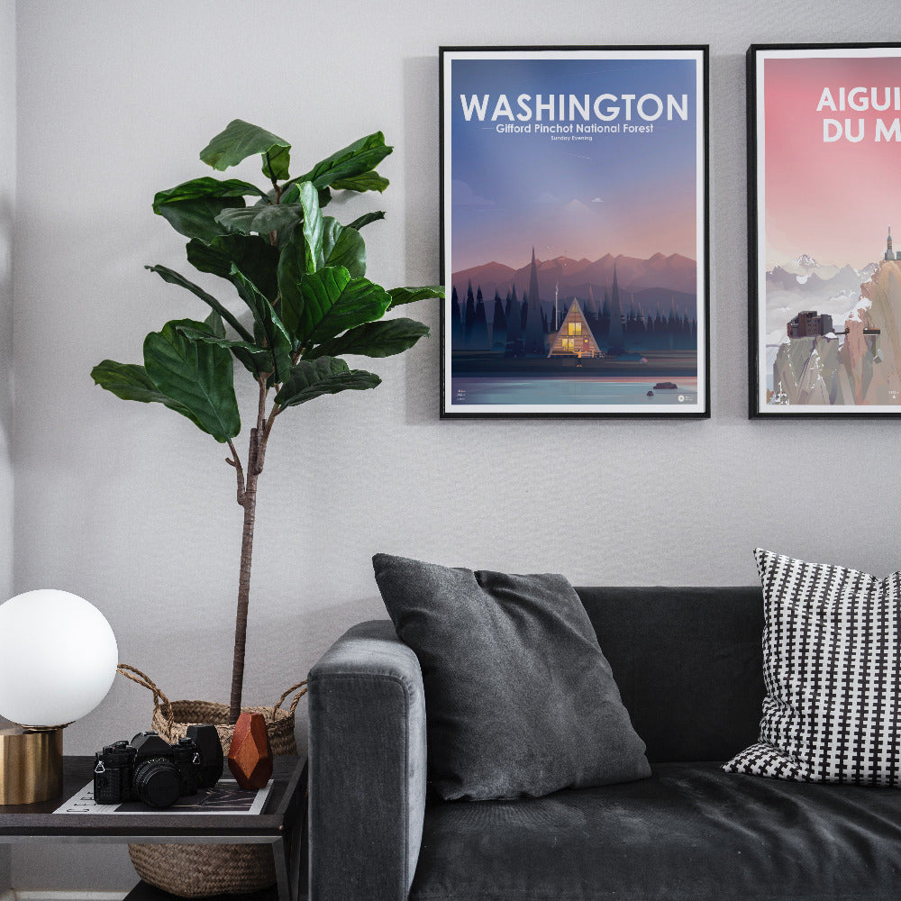 affiche sur le giford pinchot nationl forest park dans l'état de washington (usa)
